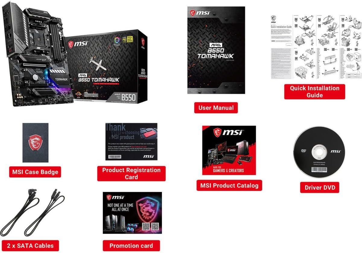 MSI MAG B550 Tomahawk Gaming Motherboard for Ryzen Performance