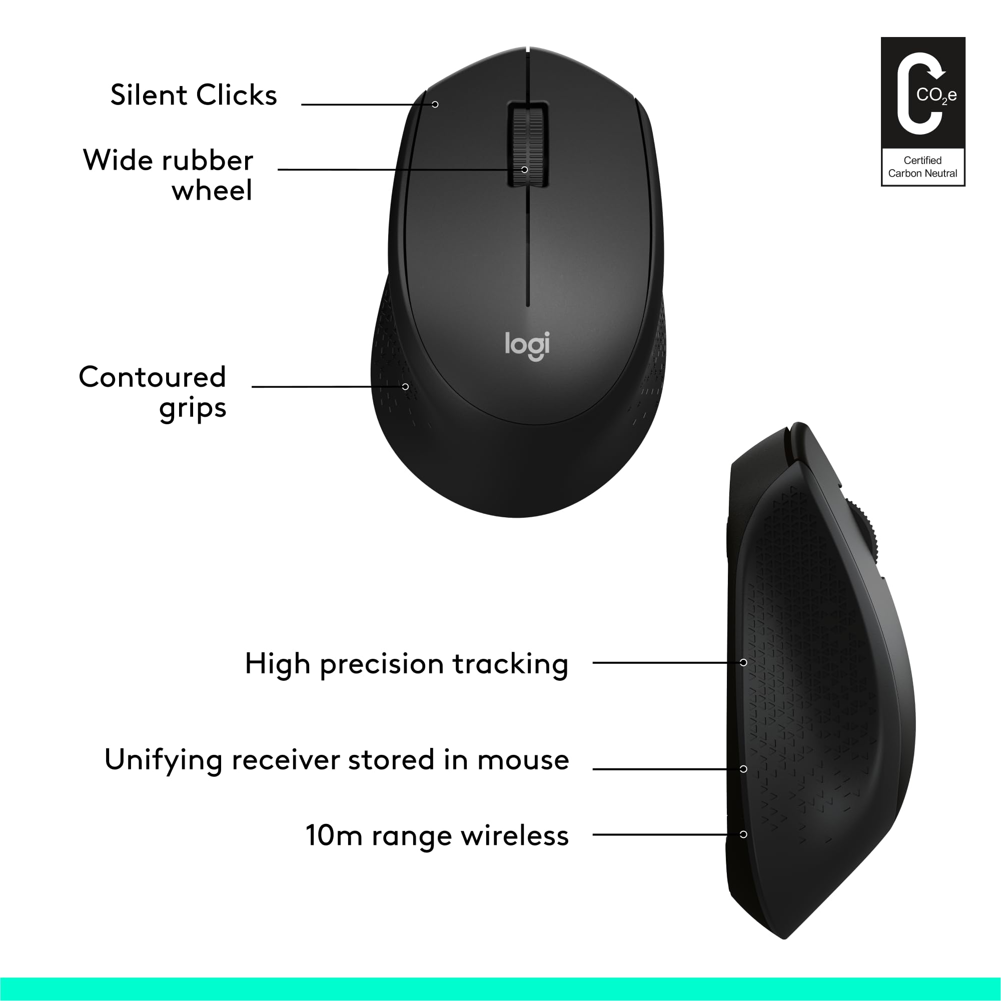 Logitech M330 Silent Wireless Mouse With Long Battery Life