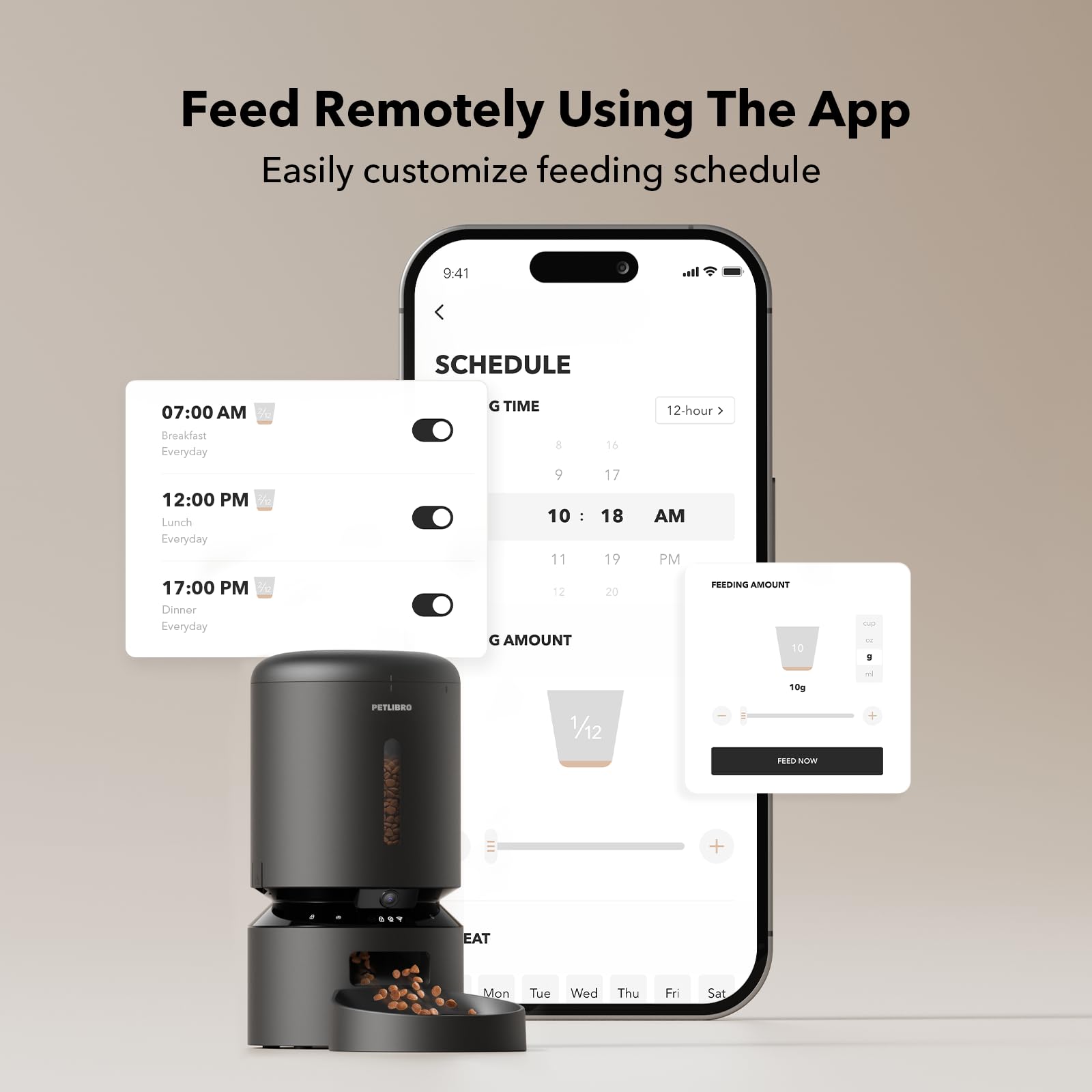 PETLIBRO Automatic Cat Feeder with HD Camera and Alerts