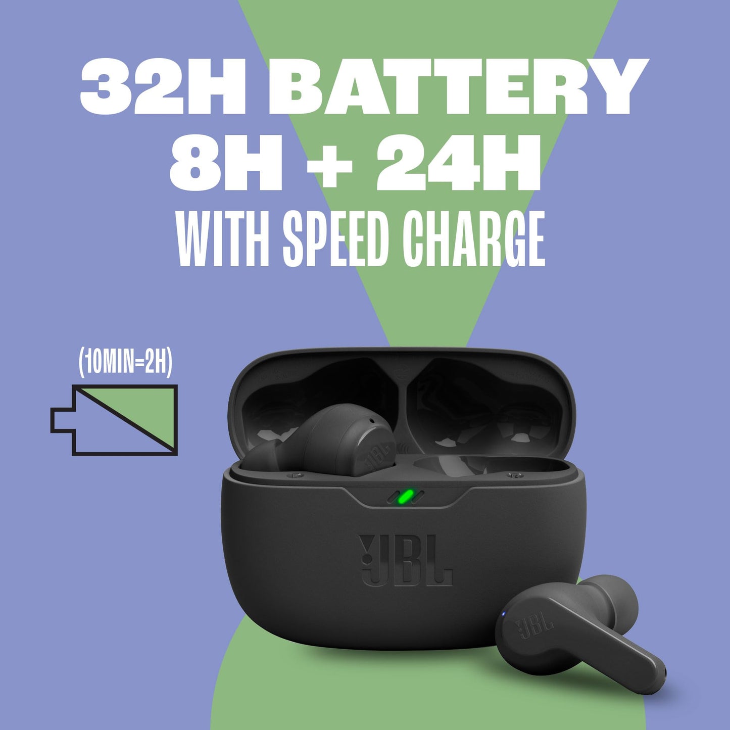 JBL Vibe Beam True Wireless Earbuds Deep Bass Battery Life