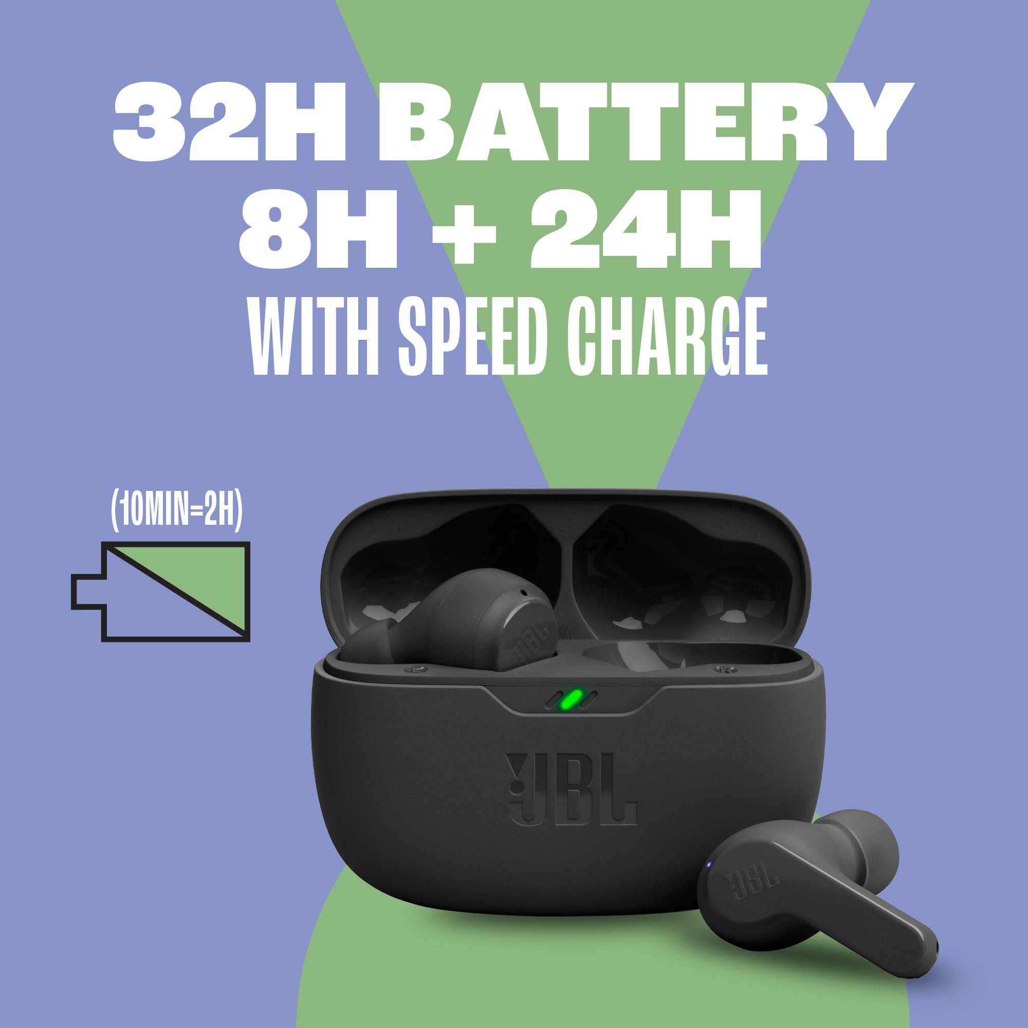 JBL Vibe Beam True Wireless Earbuds Deep Bass Battery Life