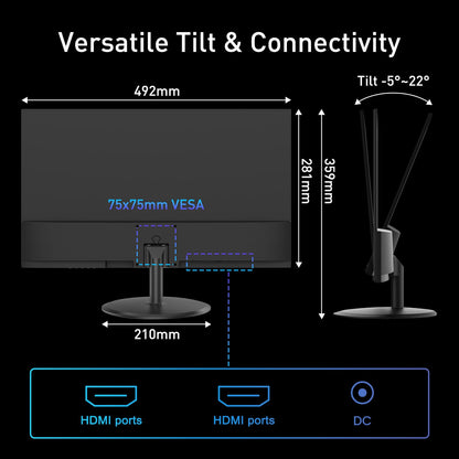 Sansui 27 Inch WQHD Gaming Monitor 180Hz 1ms DP HDMI HDR