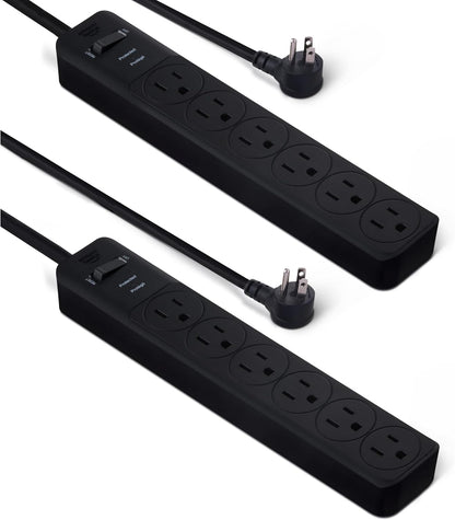 Amazon Basics Two Pack Surge Protector Power Strip 200J