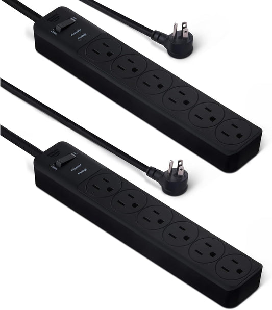 Amazon Basics Two Pack Surge Protector Power Strip 200J