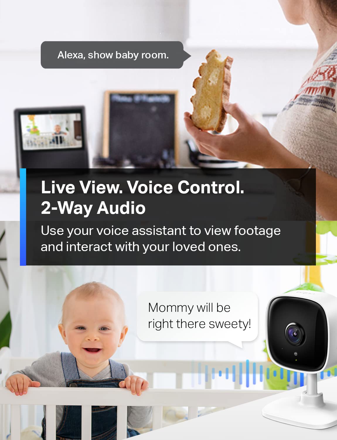 Tapo C100 1080P Indoor Security Camera with Night Vision
