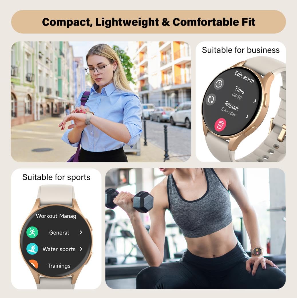 Smart Watch For Women With Alexa Health Tracking AMOLED