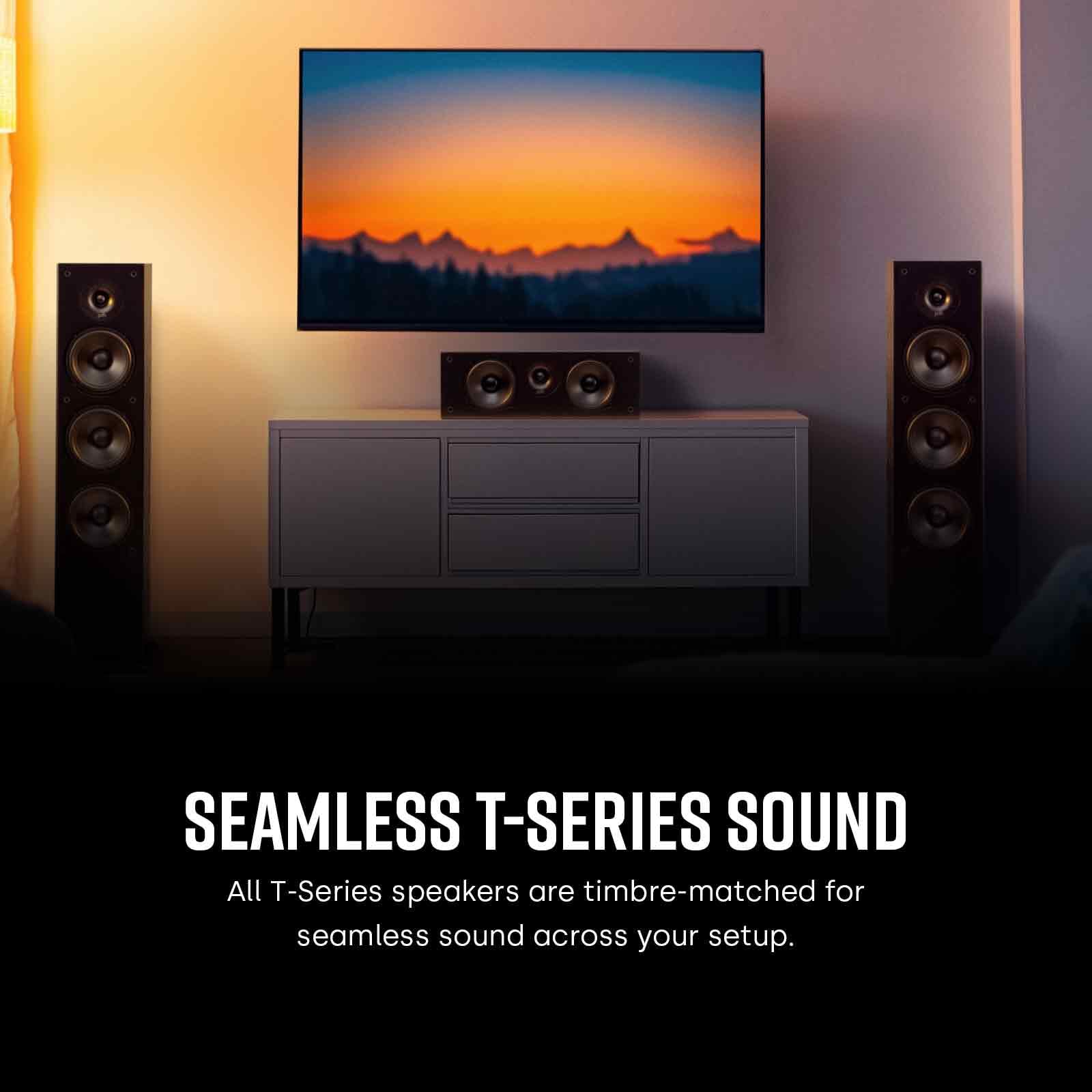Polk Audio T15 Bookshelf Speakers with Deep Bass Sound