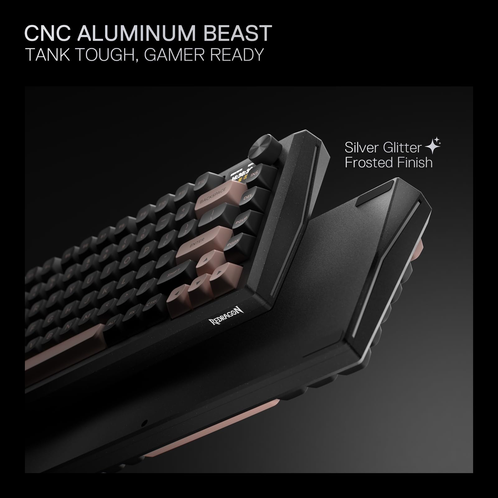 Redragon K673 Pro Wireless RGB Gaming Keyboard with Custom Knob
