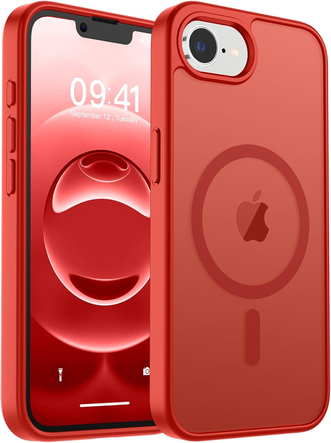 MagSafe Compatible iPhone 14 15 Case Matte Shockproof Anti Scratch Black