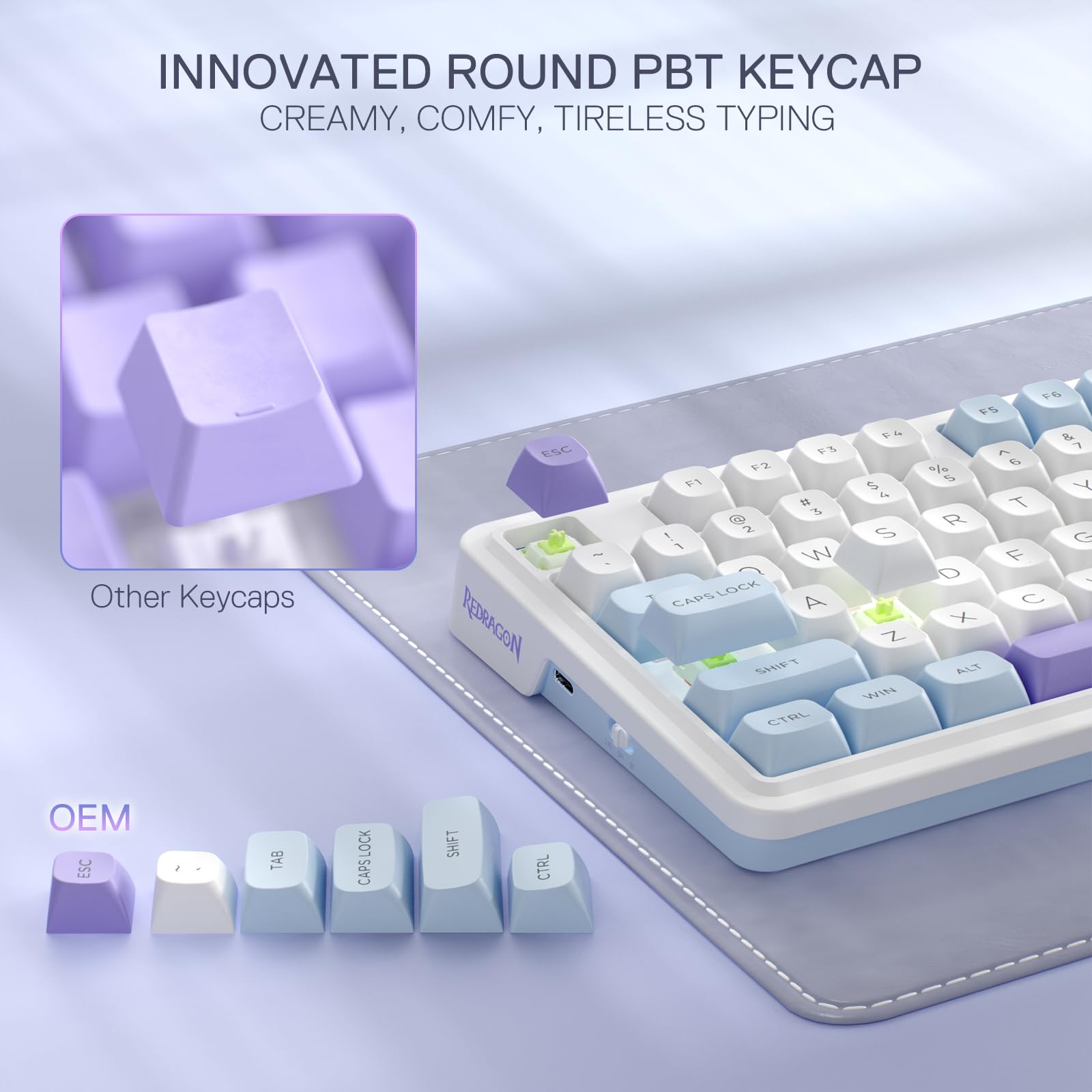 Redragon K673 Pro Wireless RGB Gaming Keyboard with Custom Knob