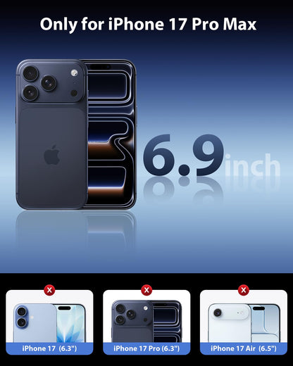 Mkeke Clear Case for iPhone 17 Pro Max Shockproof Bumper