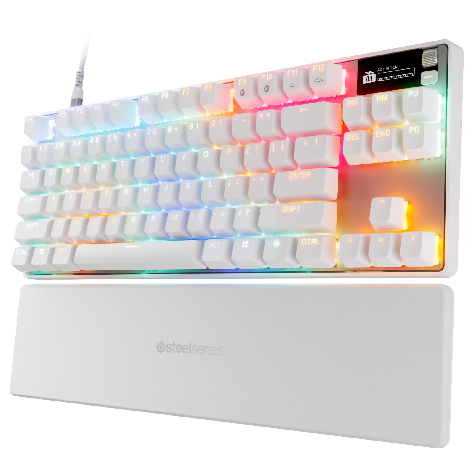 SteelSeries Apex Pro TKL White Keyboard with Adjustable Actuation