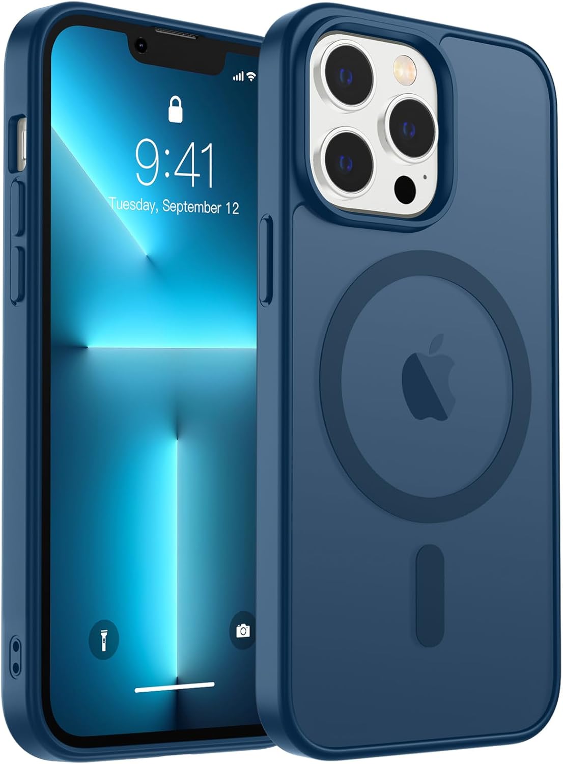 MagSafe Compatible iPhone 14 15 Case Matte Shockproof Anti Scratch Black