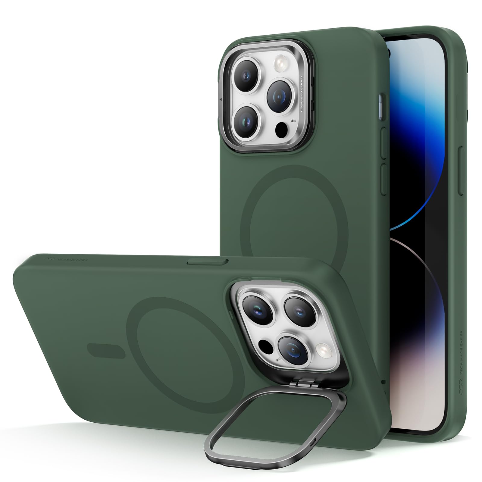 Military-Grade iPhone 16 Pro Max Case with Built-in Stand