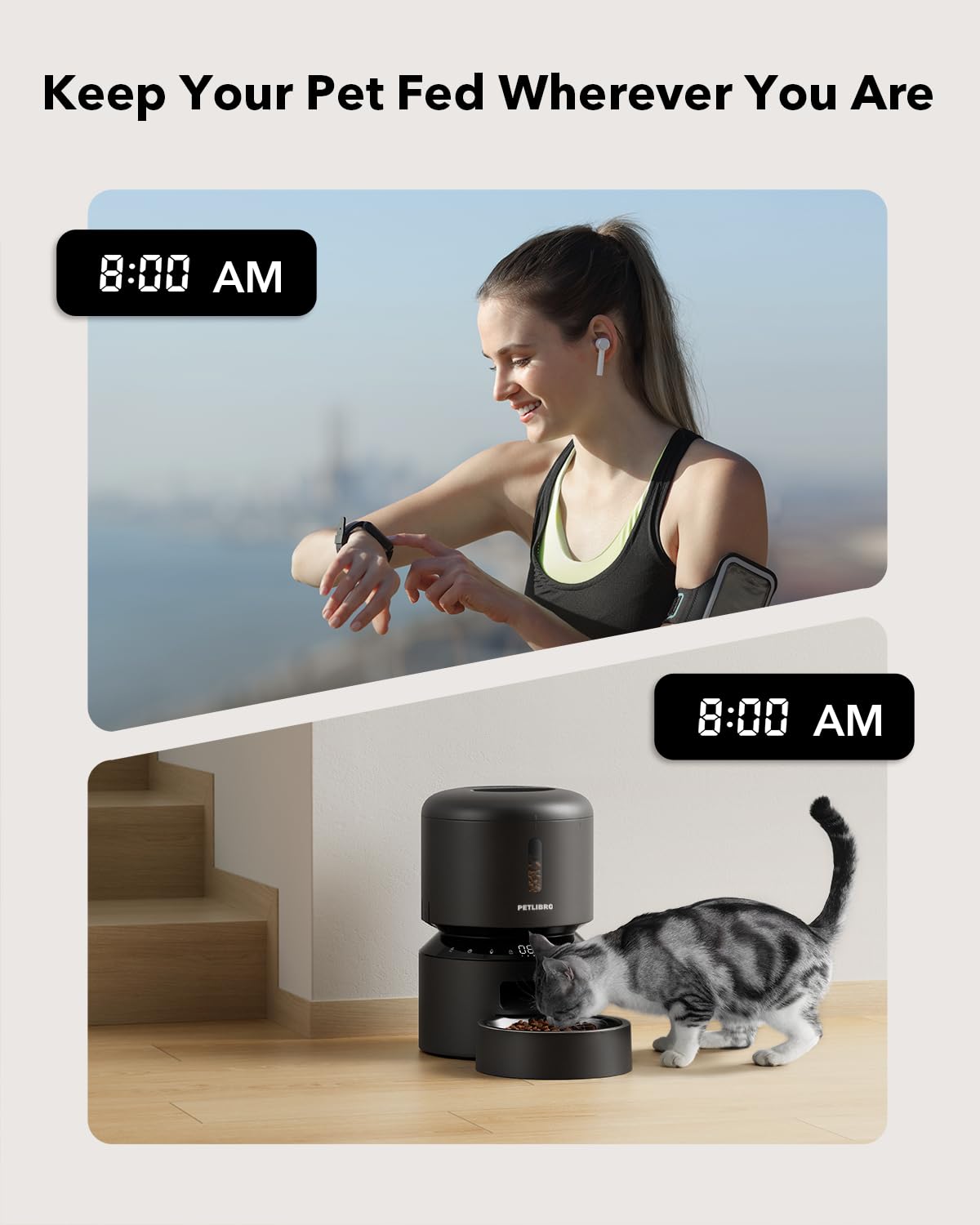 PETLIBRO Automatic Cat Feeder with HD Camera and Alerts