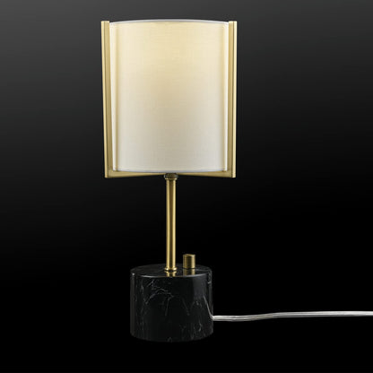 Metallic Gray Table Lamp with Dual Pull Chains for Versatile Lighting