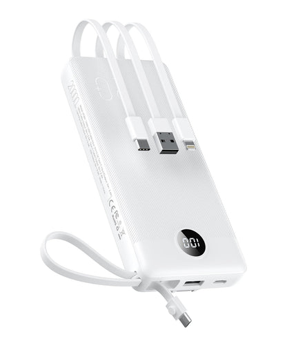 VEEKTOMX Portable Charger 10000mAh BuiltIn Cables Fast Charge