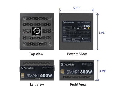 Thermaltake Toughpower GX2 600W Power Supply With Gold Efficiency