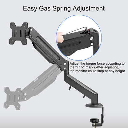 Suptek Gas Spring Monitor Arm Desk Mount Fits 17 to 32 Inch