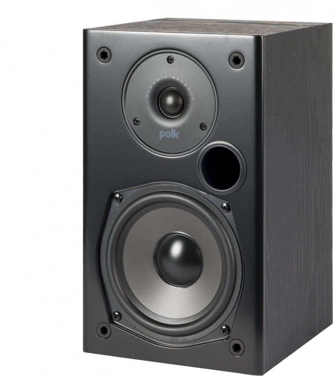 Polk Audio T15 Bookshelf Speakers with Deep Bass Sound