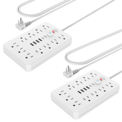Power Strip Surge Protector With USB Ports Wall Mount