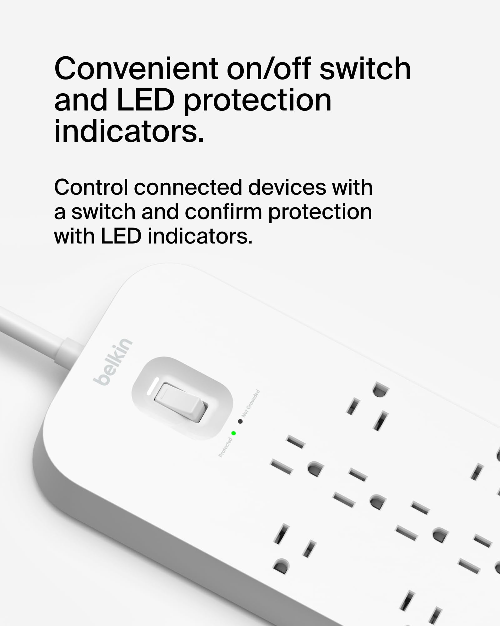 Belkin 12 Outlet Surge Protector Power Strip USB C Safe