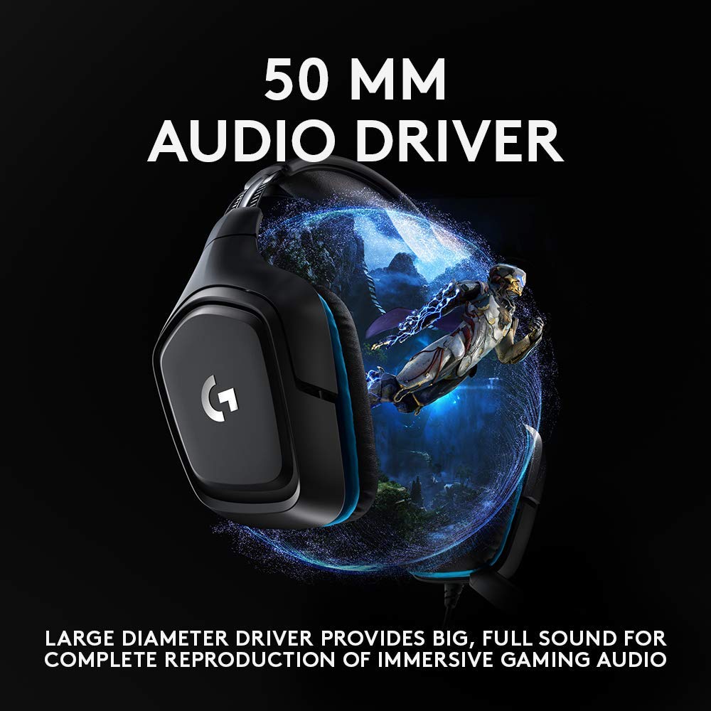 Logitech G432 Wired Gaming Headset with Immersive Surround Sound