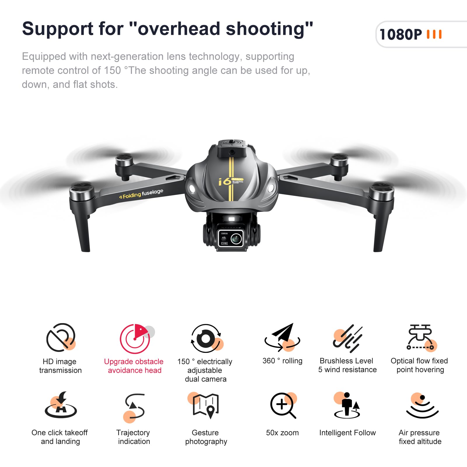 1080P HD Camera Drone With Adjustable Lens