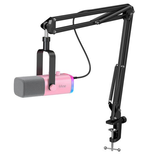 FIFINE AM8T XLR USB Gaming Microphone Kit with Boom Arm