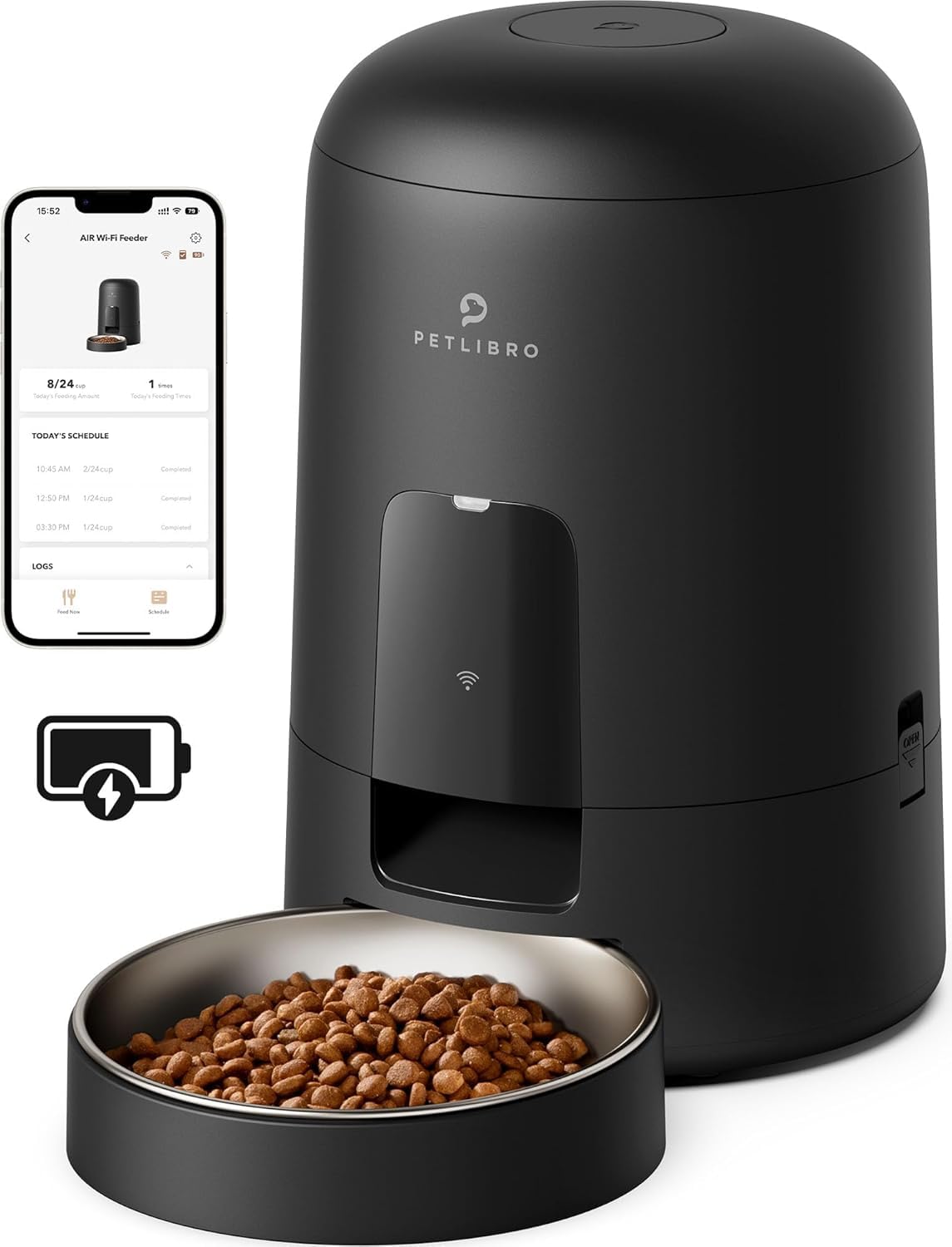 Smart Wi-Fi Cat Feeder with 30 Day Battery Life