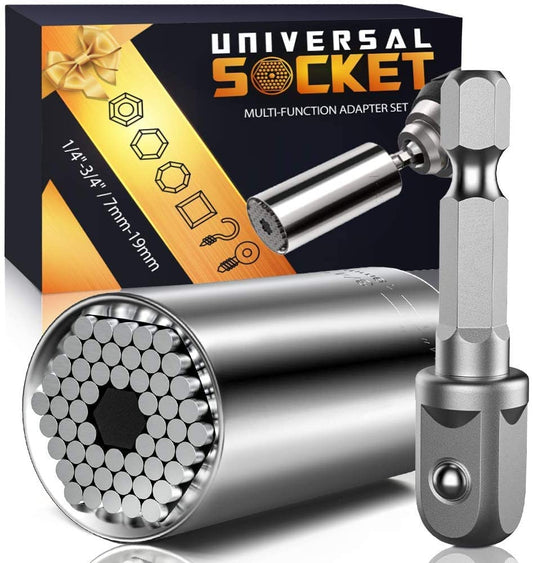 Universal Socket Tool Set With Drill Adapter Stocking Stuffers For Men