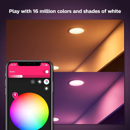 Philips Hue Smart LED Downlight 4 Pack With Color Control