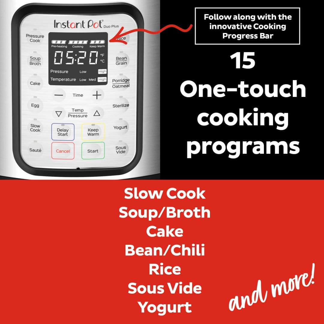 Instant Pot Duo Plus 9-in-1 Multicooker with Recipes