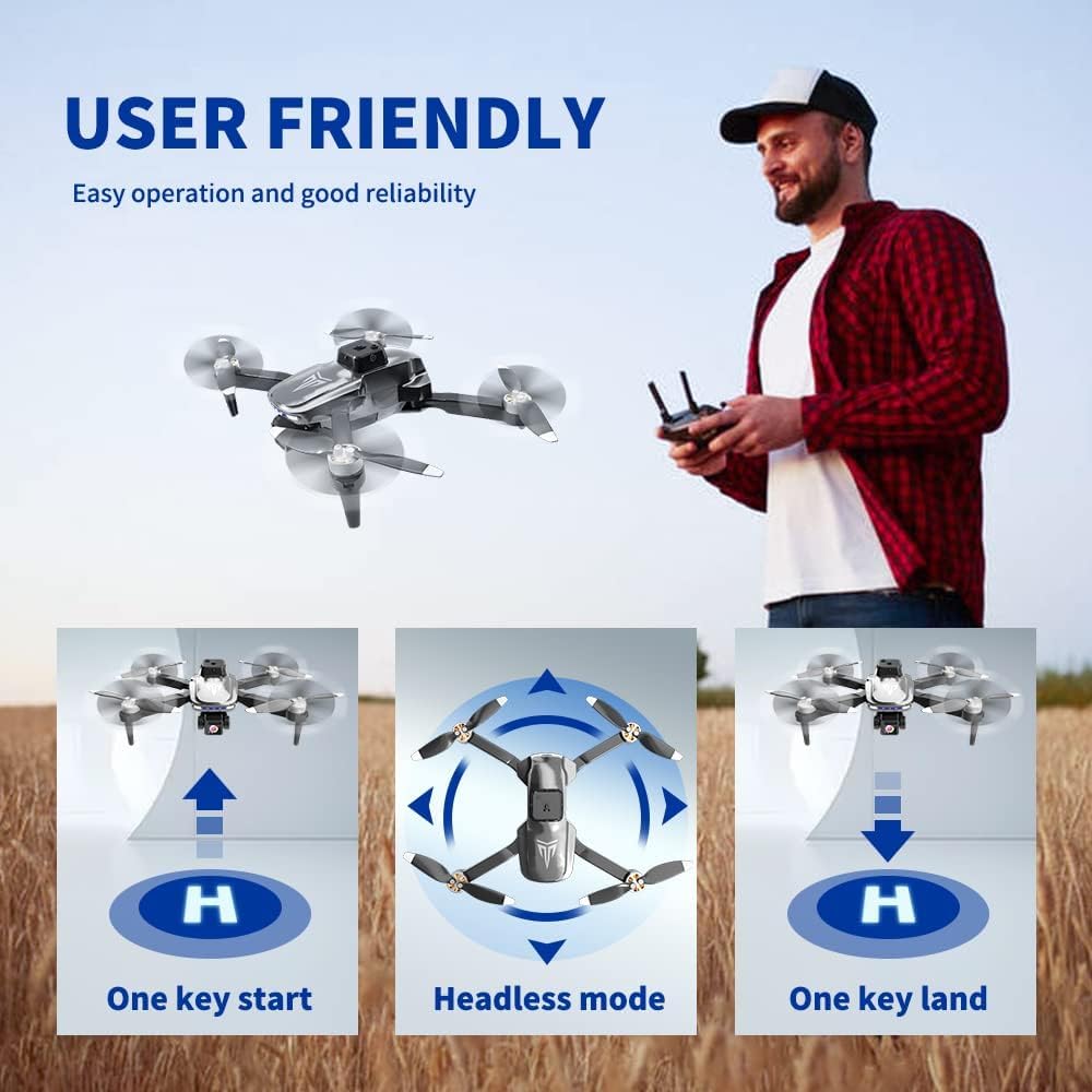 4K Foldable Drone with Camera and 40 Minutes Flight Time