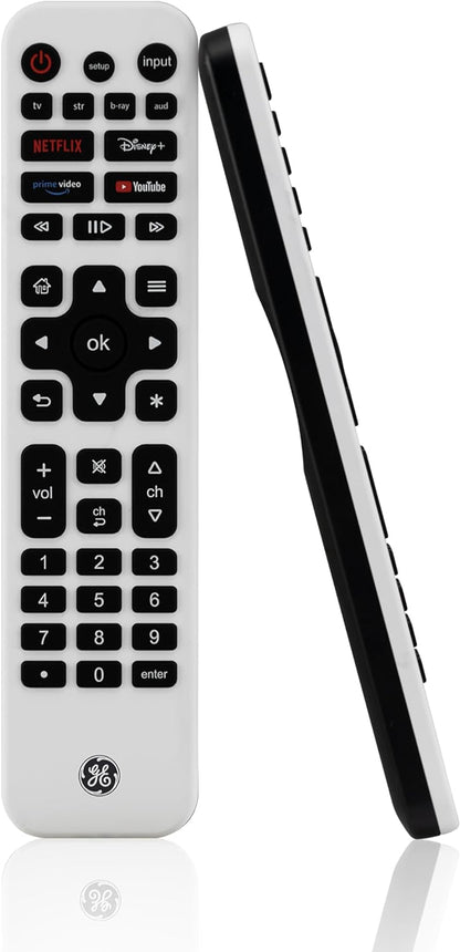 GE Rechargeable Universal TV Remote Control with Backlit Buttons