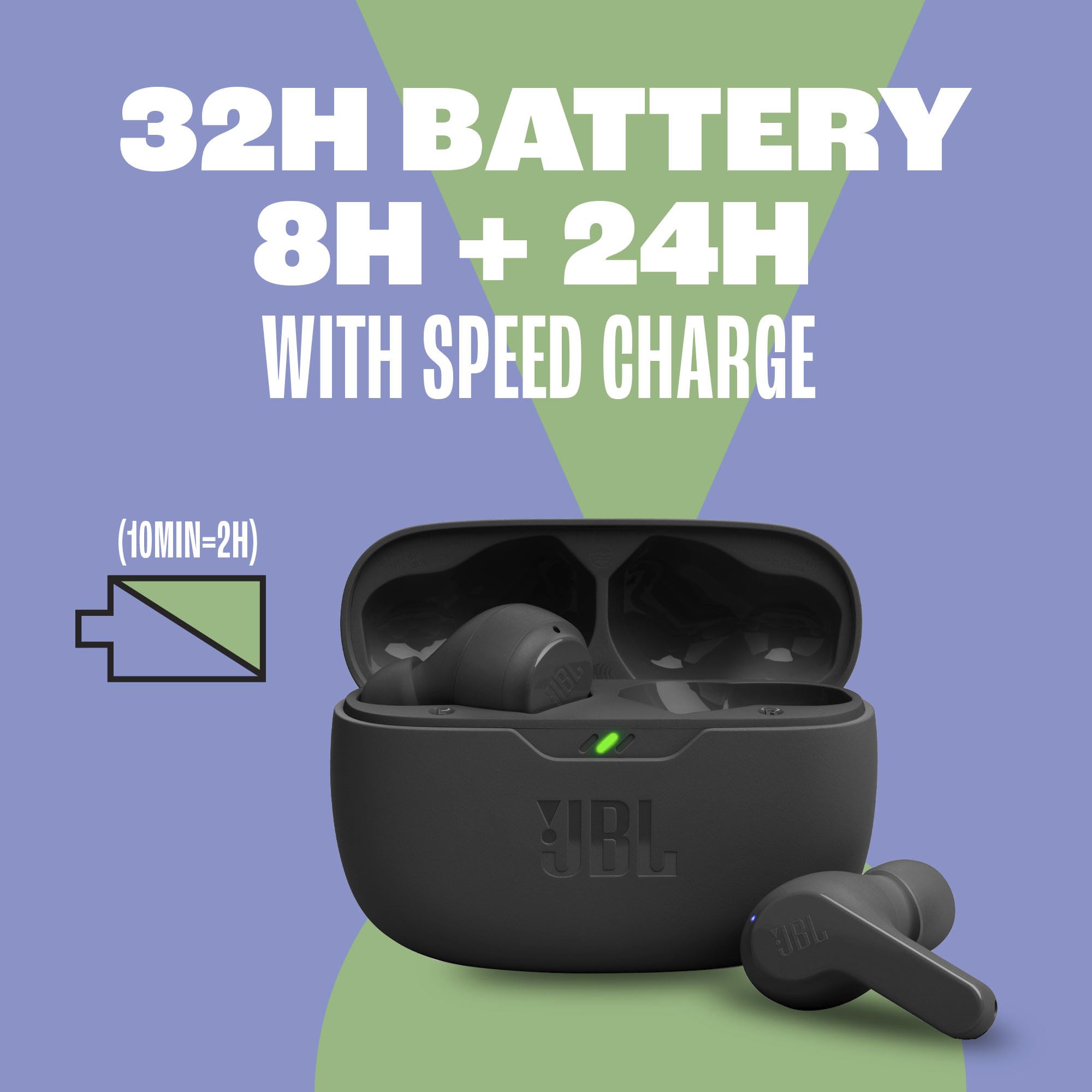 JBL Vibe Beam True Wireless Earbuds Deep Bass Battery Life