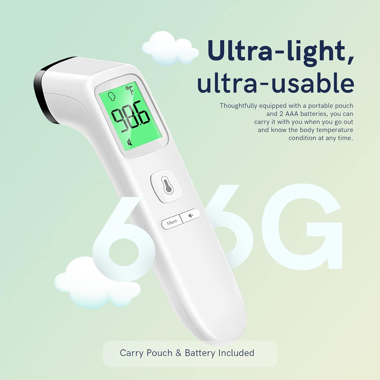 No Touch Digital Thermometer with Fever Alarm for Home Use