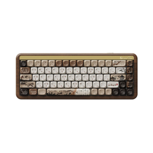 Akko Mechanical Gaming Keyboard With Walnut Case