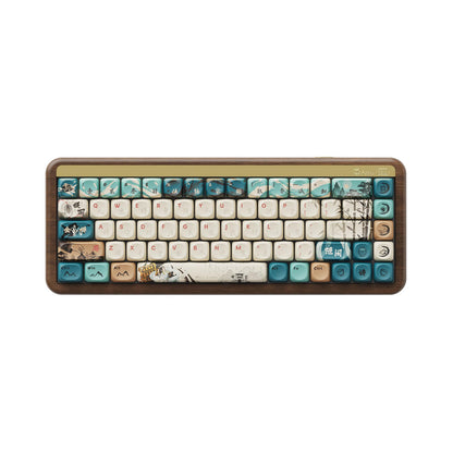 Akko Mechanical Gaming Keyboard With Walnut Case
