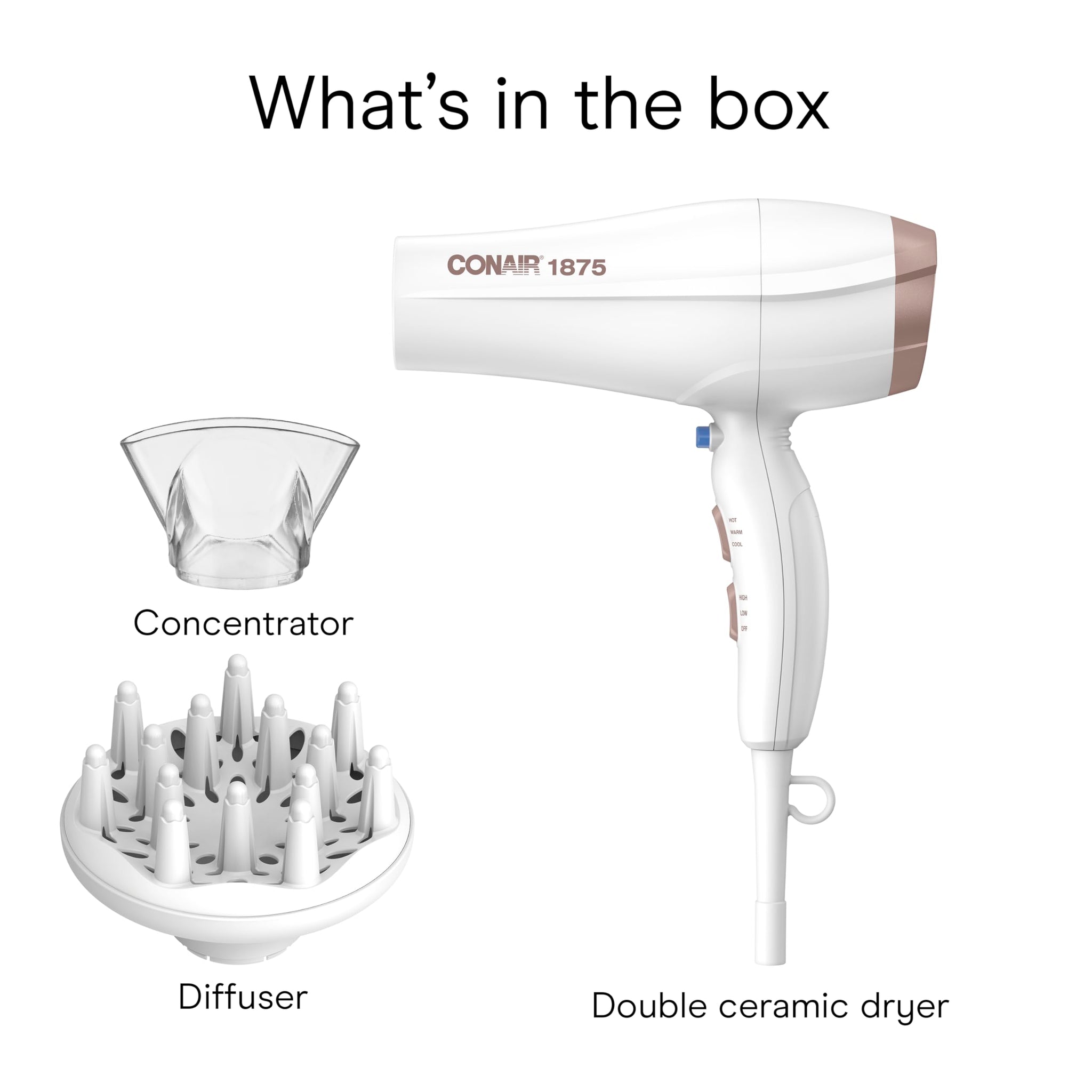 Conair Double Ceramic Hair Dryer for Sleek Styling