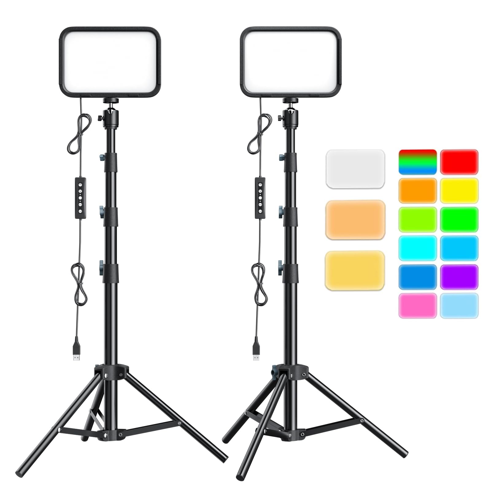 Dimmable LED Video Light Kit for Enhanced Shooting