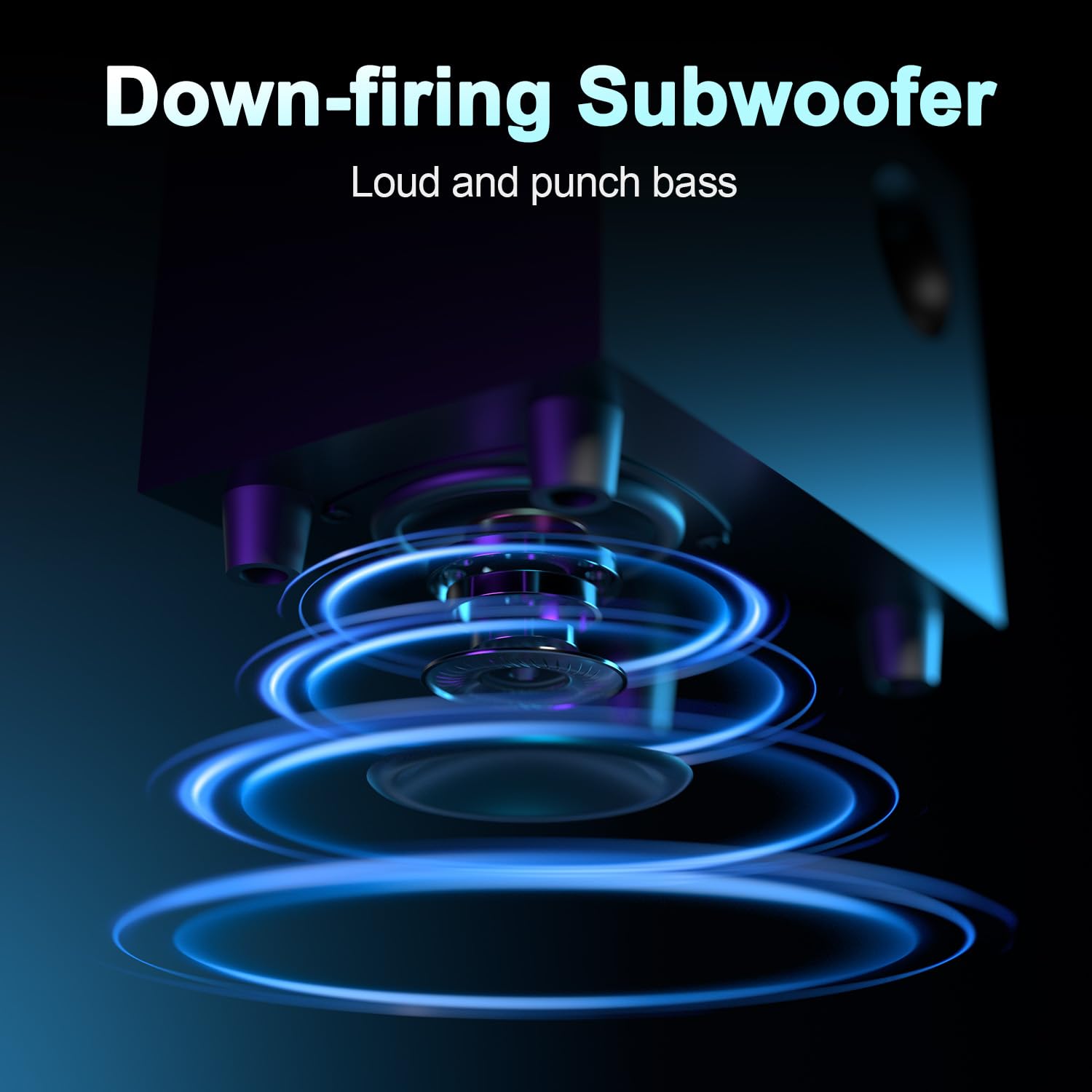 USB Powered Computer Speakers with Bass Boost and Lighting Modes