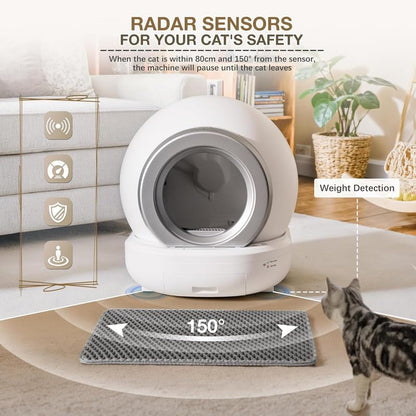 Self Cleaning Automatic Cat Litter Box with App Control