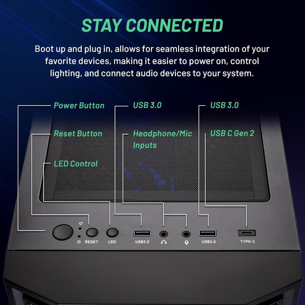 Skytech Nebula Gaming Desktop RTX 3050 Fast Performance
