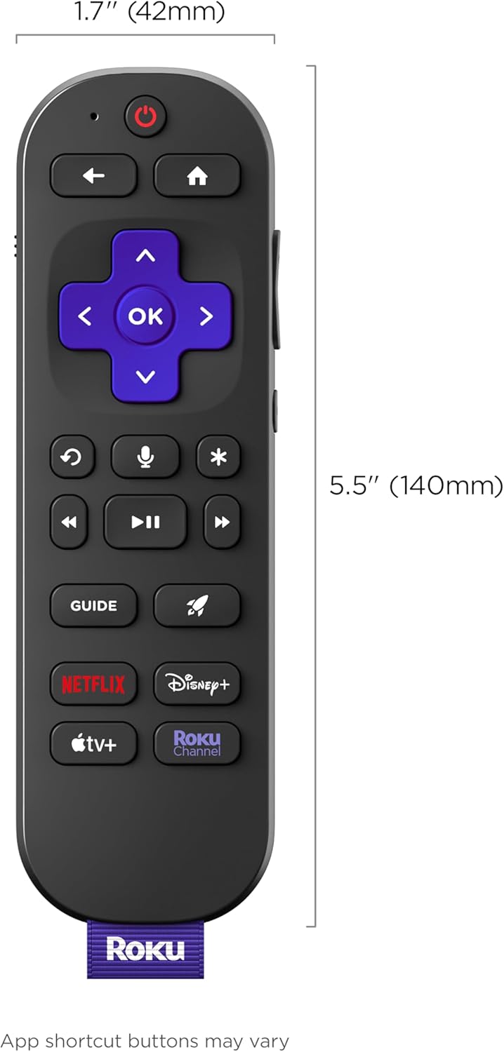 Roku Voice Remote Pro Enhanced Control with Backlit Buttons