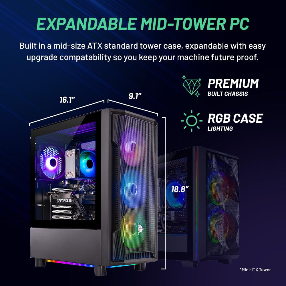 Skytech Nebula Gaming Desktop RTX 3050 Fast Performance