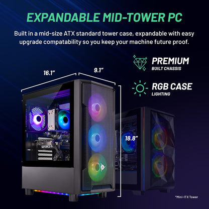 Skytech Nebula Gaming Desktop RTX 3050 Fast Performance