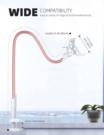 Lamicall Gooseneck Phone Holder for Bed Overhead Mount