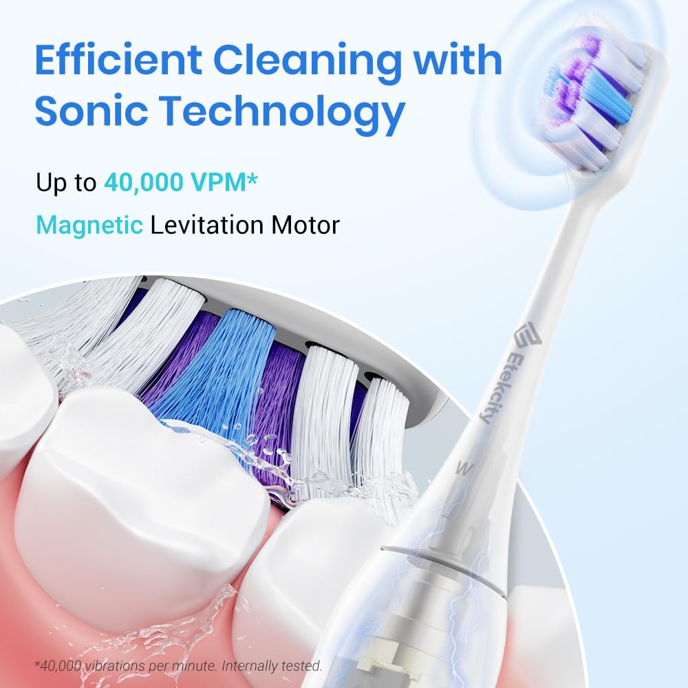 Etekcity Sonic Electric Toothbrush with Learning Mode