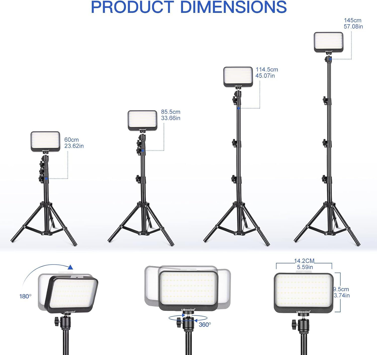 Dimmable LED Video Light Kit for Enhanced Shooting